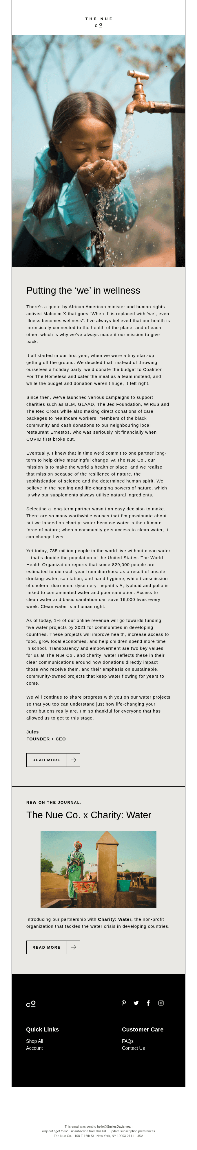 Our founder Jules on our pledge to charity