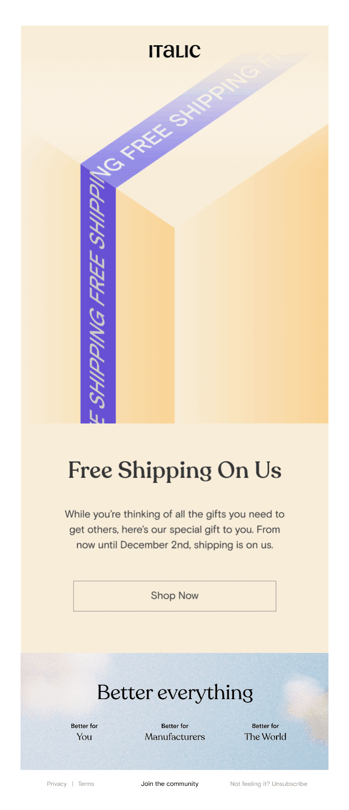 Our gift to you