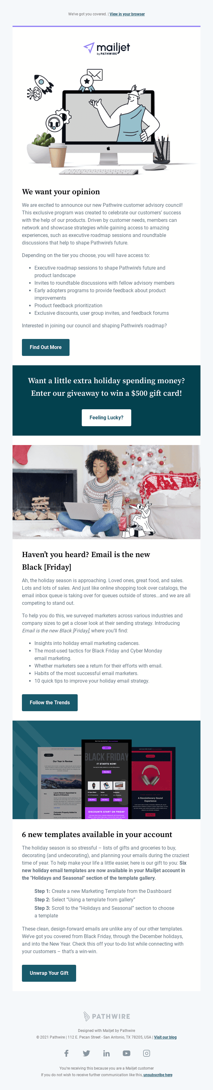 Our gift to you: 6 new holiday templates