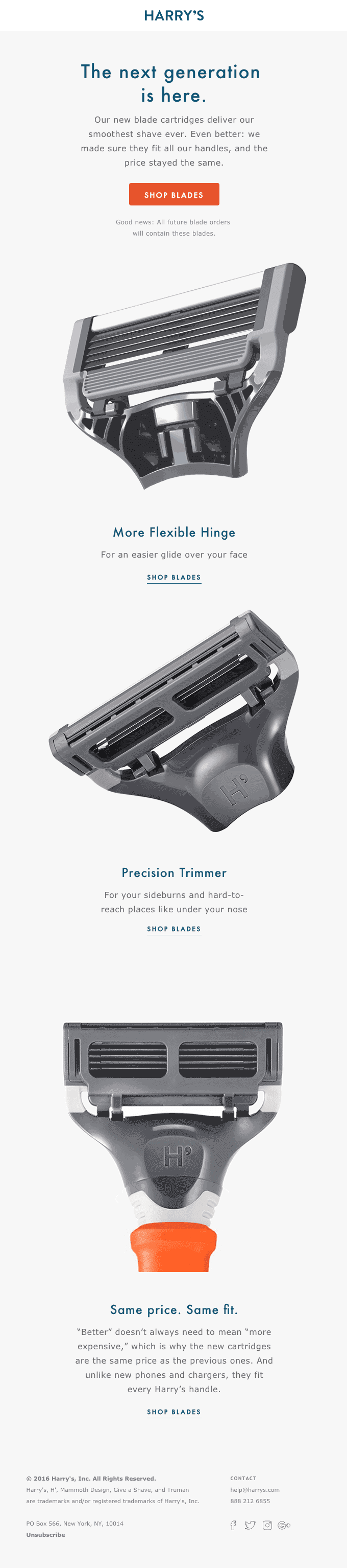 Our new blade cartridge has arrived