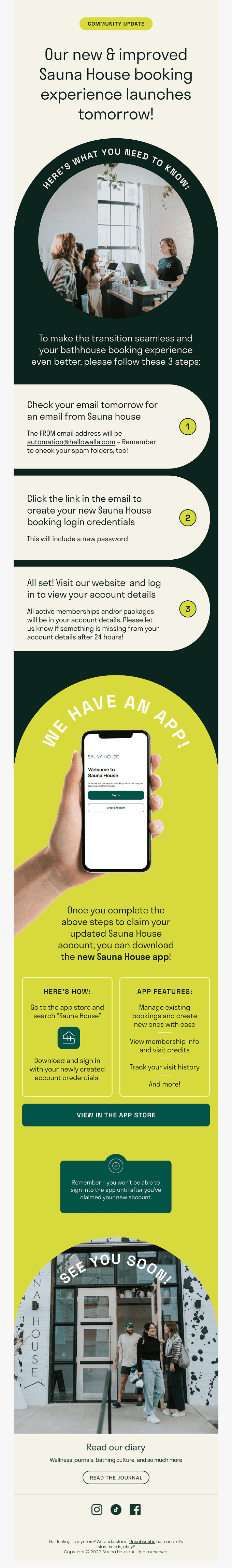 Our new scheduling platform is about to go live.