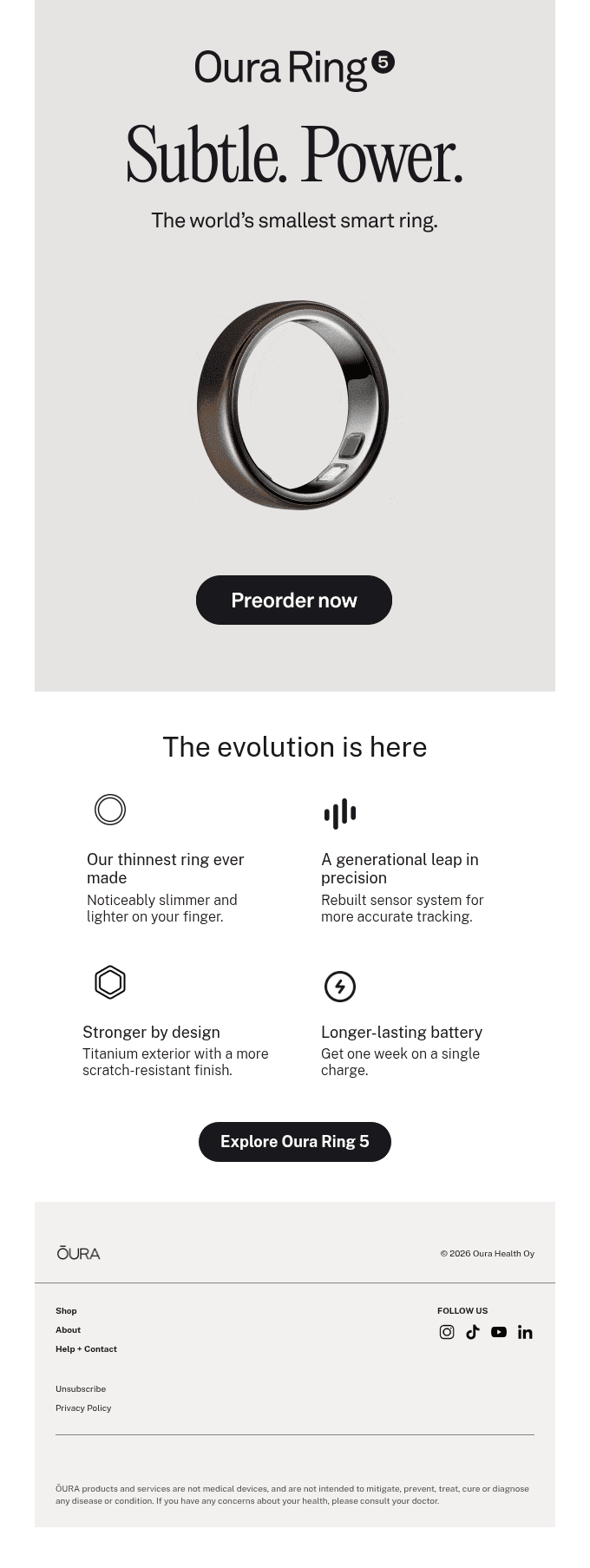 The Oura Ring 5 lookbook is here