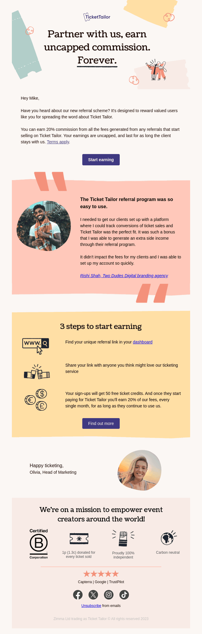 Partner with us, earn uncapped commission. Forever.