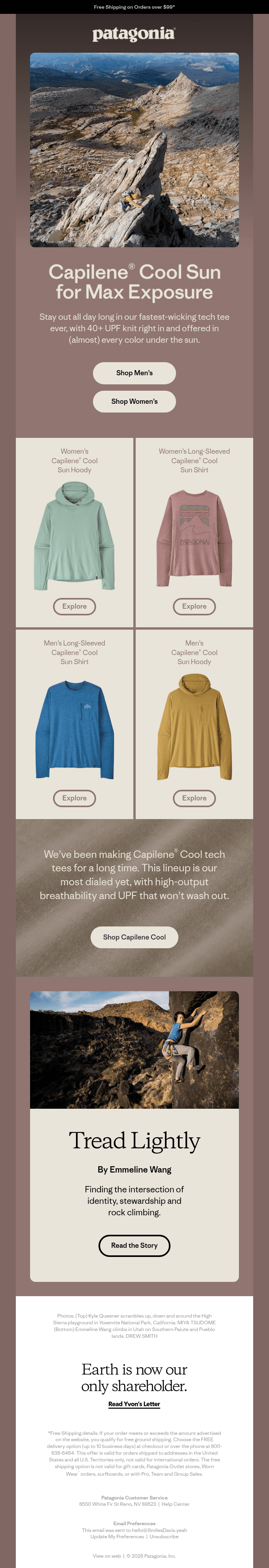 Capilene Cool Sun—a new performance standard
