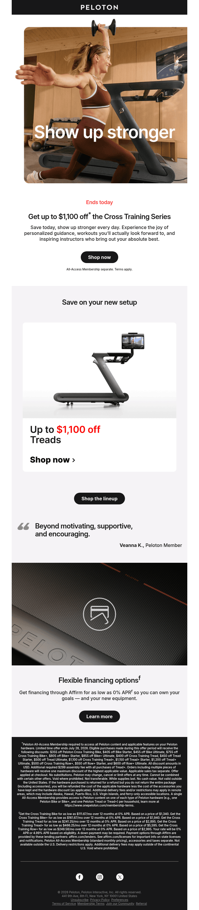 Ends today: up to $1,100* to get stronger