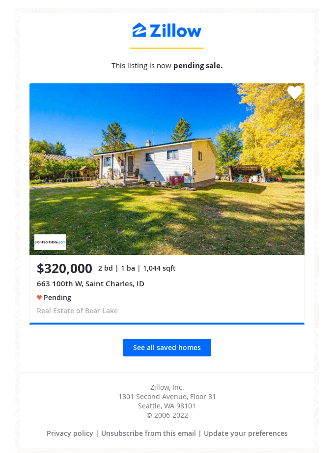 Pending Sale: 663 100th W, Saint Charles, ID 83272