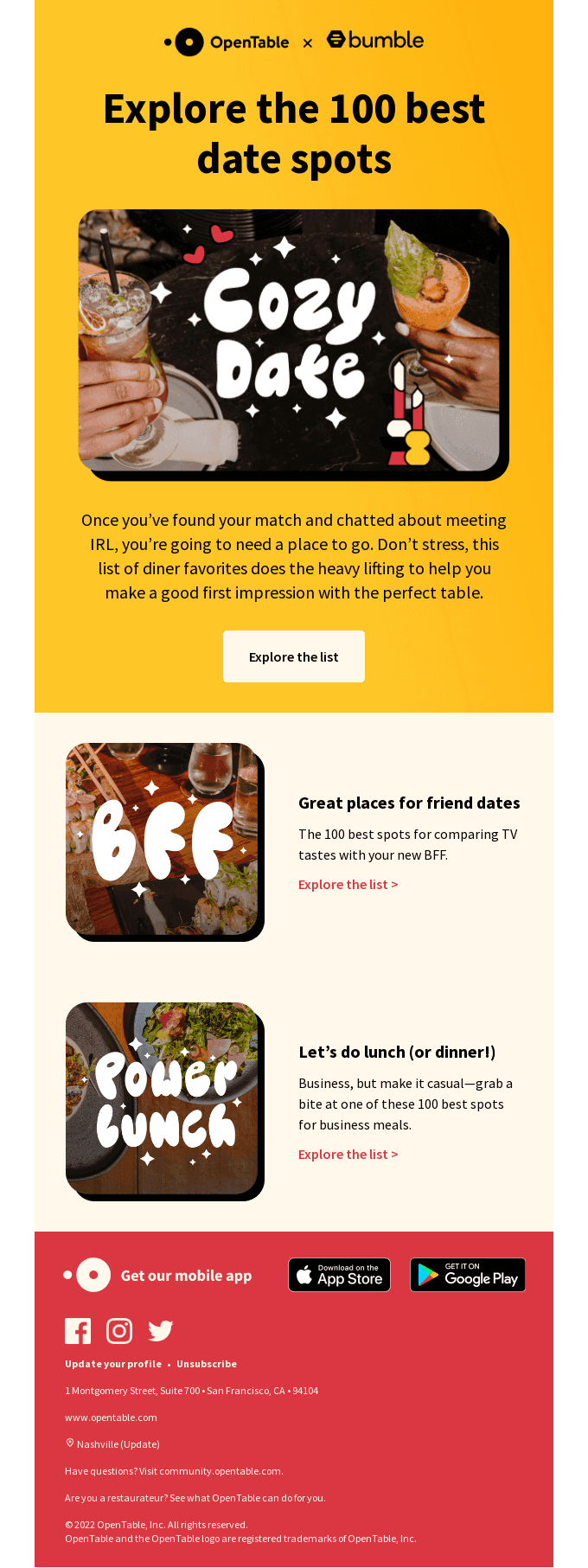 Perfect tables for taking it offline