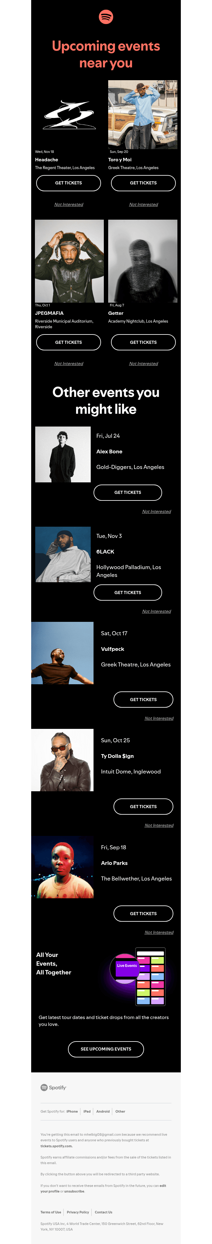 Headache, Toro y Moi live: personalized concert recommendations near you