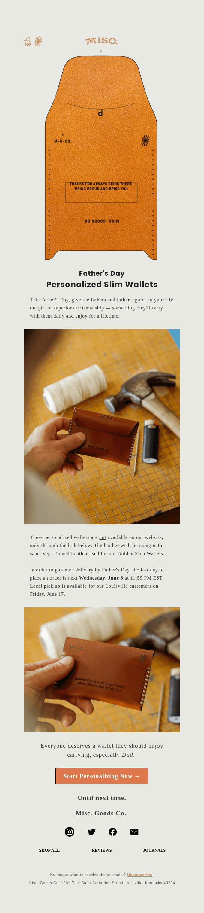 ✷ Personalized Slim Wallets for Father's Day ✷