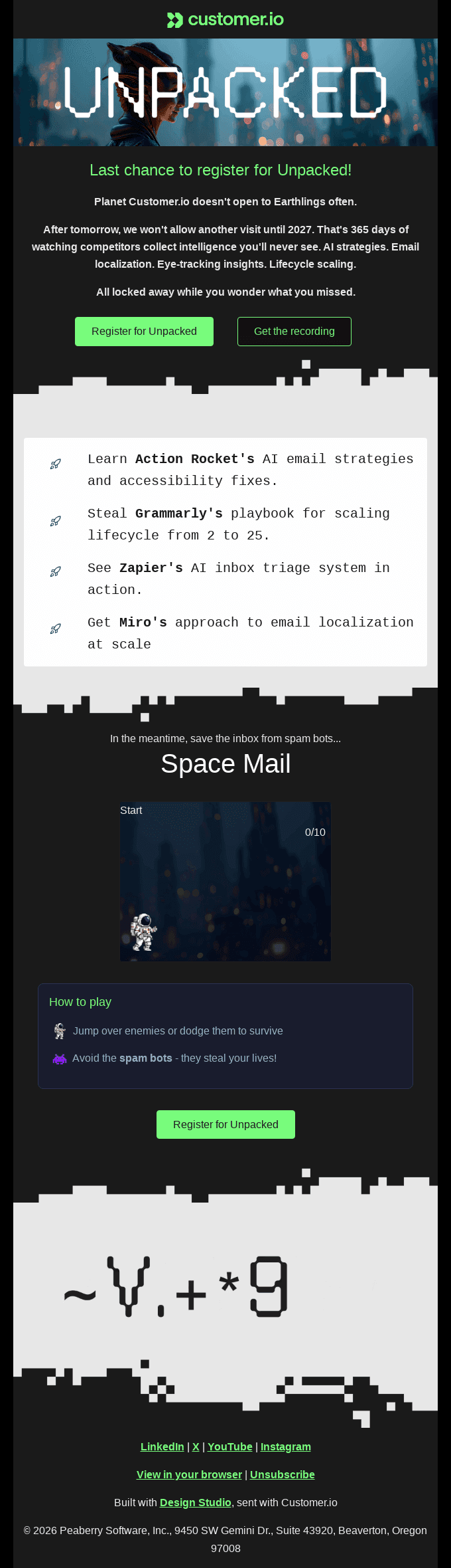 👽 Planet Customer.io closes in 24 hours!