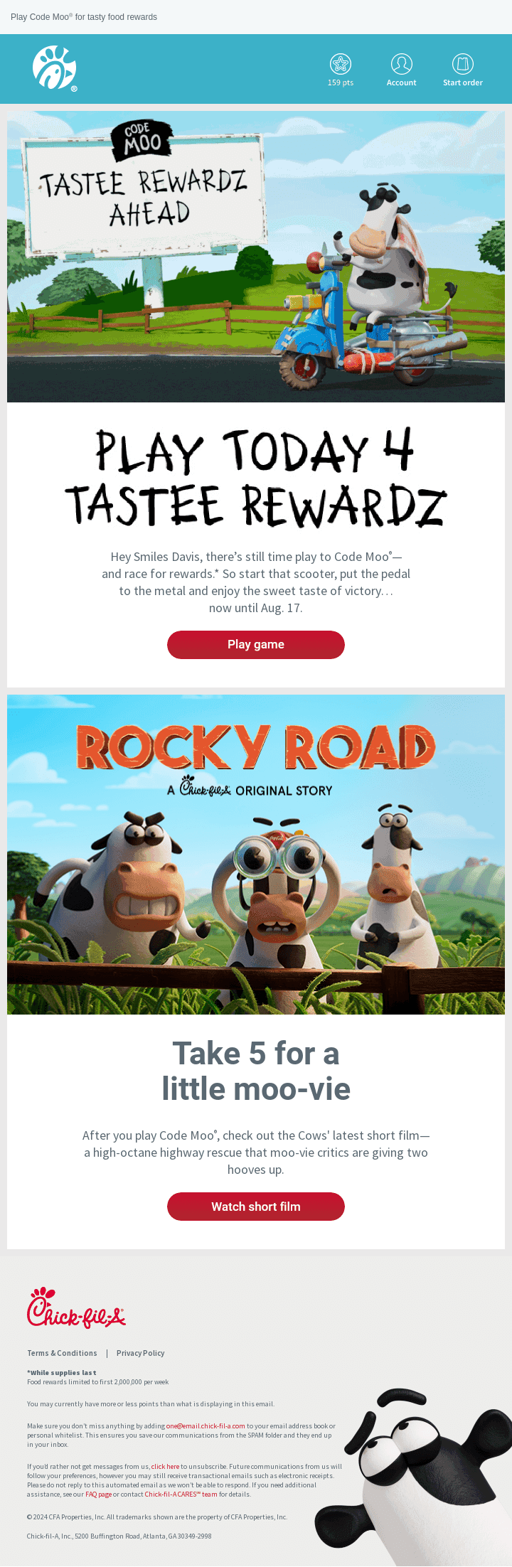 Play Code Moo®. Treat yourself to food rewards.