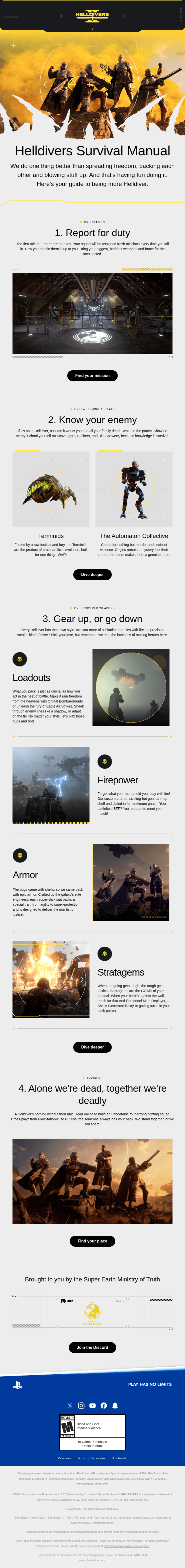 Stand by for orders | Welcome to the Helldivers