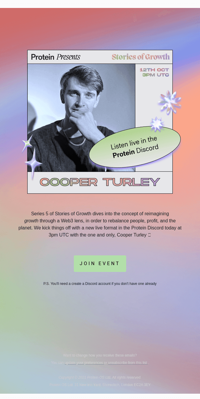 PODCAST: In conversation with Cooper Turley at 3pm UTC Today