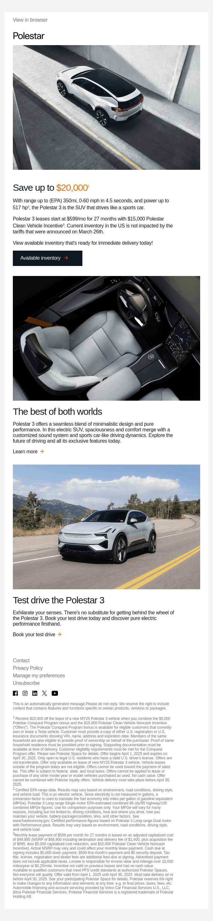 Polestar 3: Performance as an art form