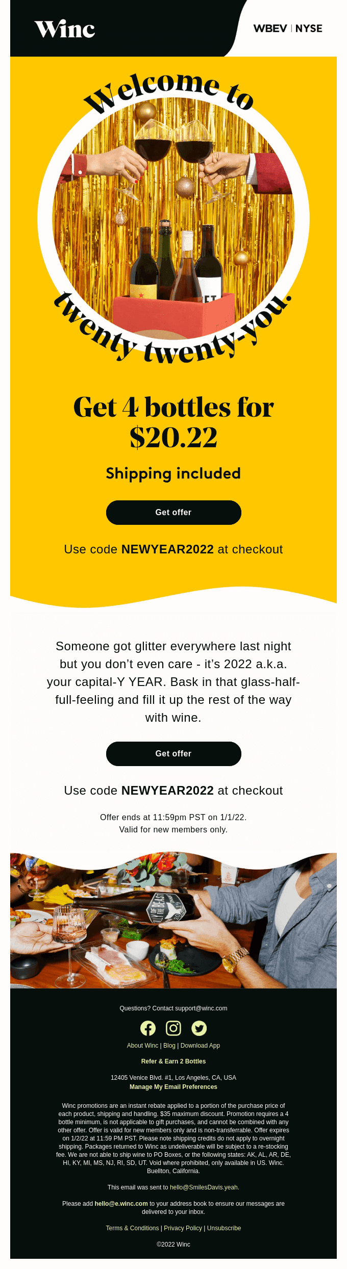 Pop off the new year with 4 for $20.22