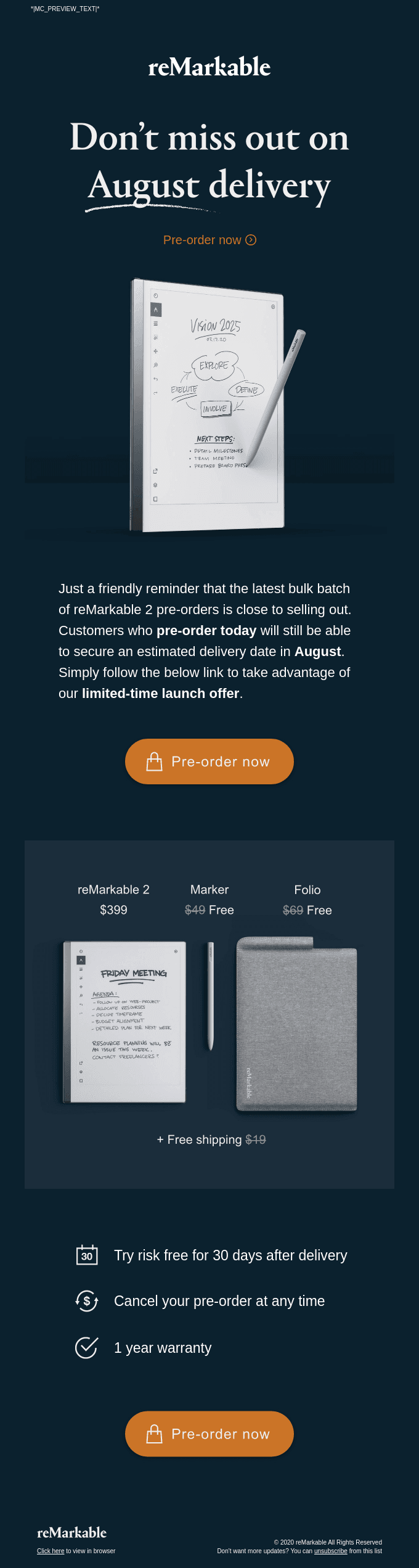 Pre-order your reMarkable 2 today