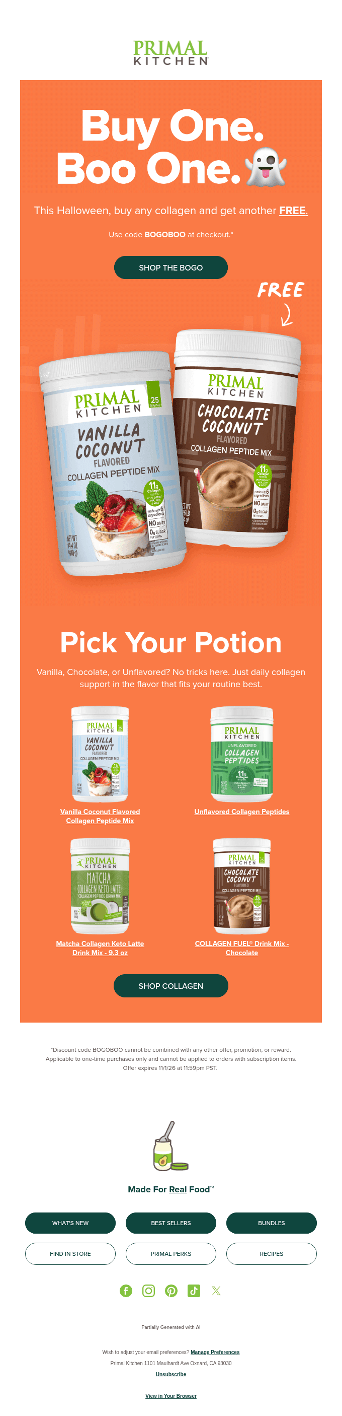 A Halloween Treat: BOGO Collagen 👻