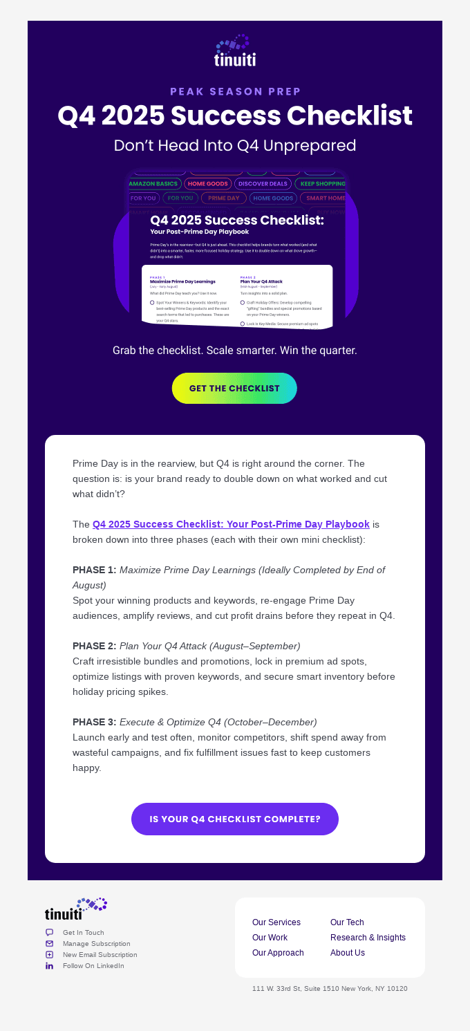 Q4 Clarity Starts with Prime Day