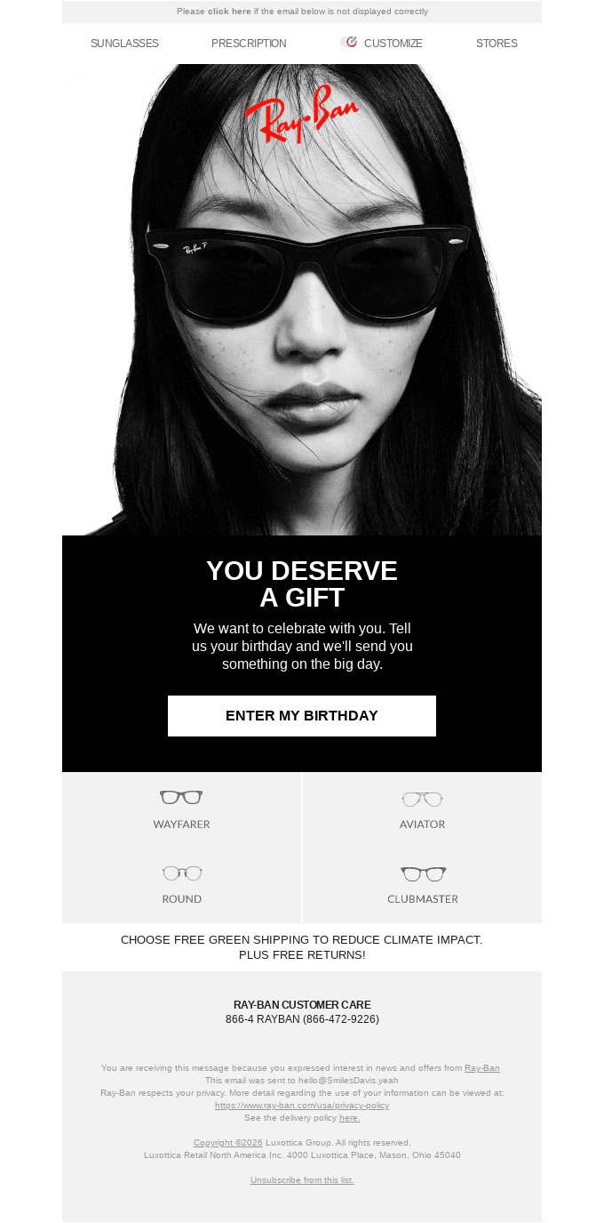 Get a birthday reward on us
