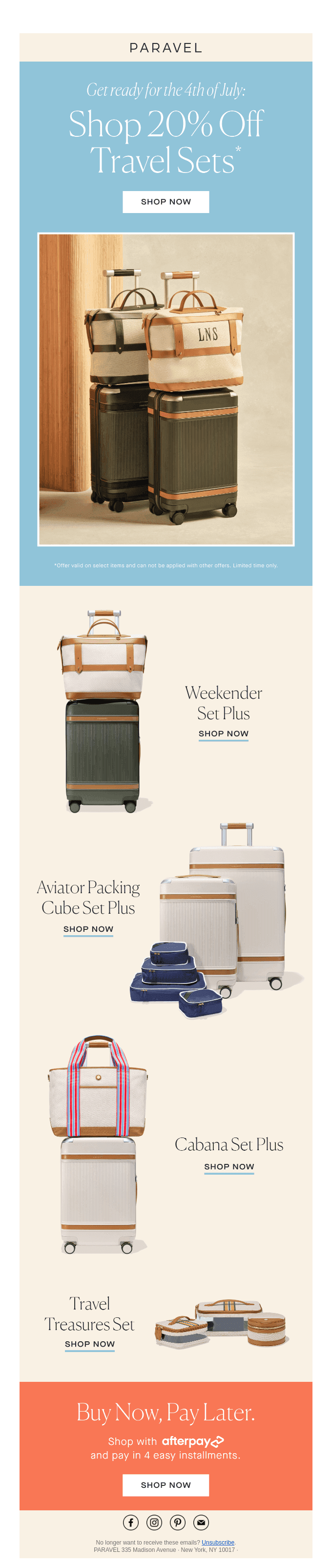 Ready. Set. Summer! 20% Off Travel Sets