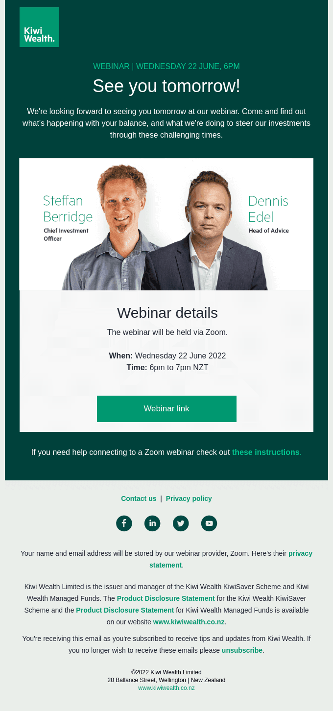 Reminder! Our webinar is on tomorrow