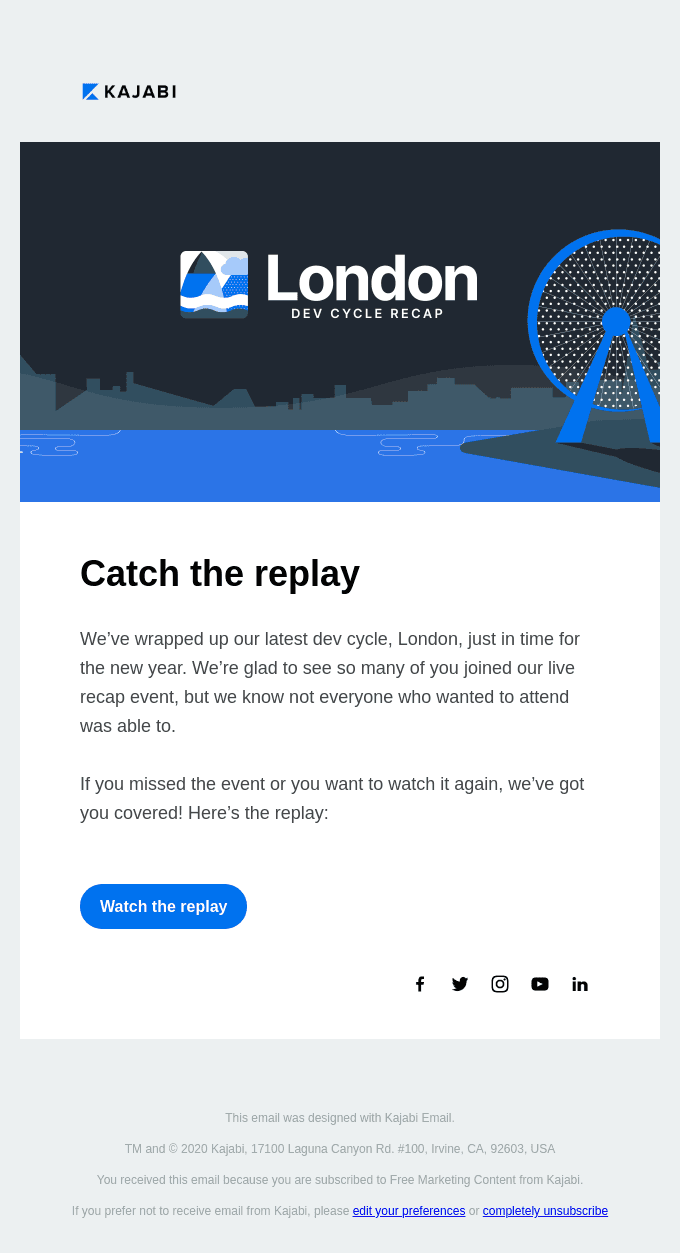 Replay inside: London dev cycle recap