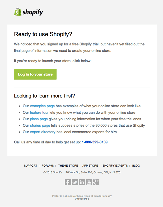 Open your store with Shopify
