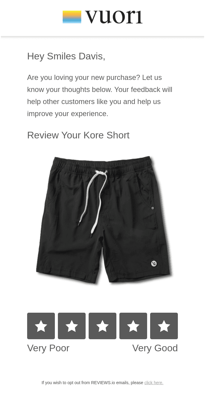 Review your Vuori purchase