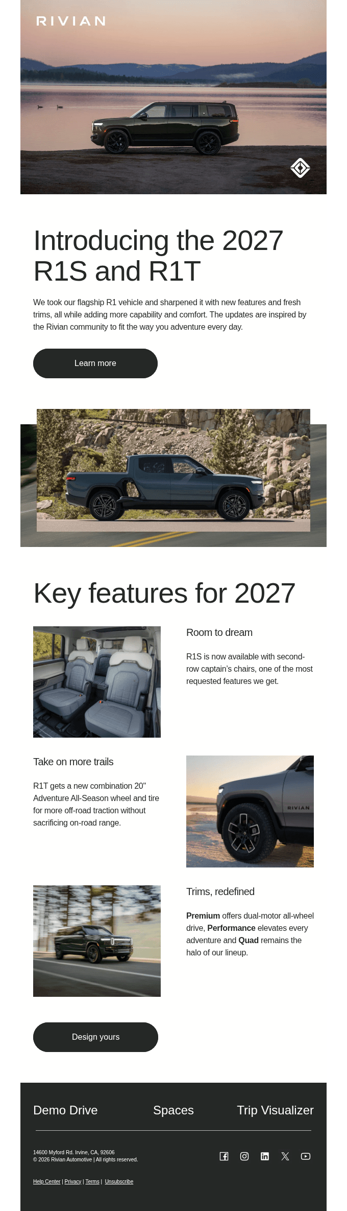2027 R1 vehicles are here
