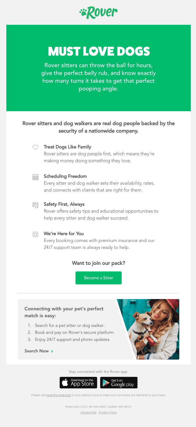 Rover sitters are dog lovers first