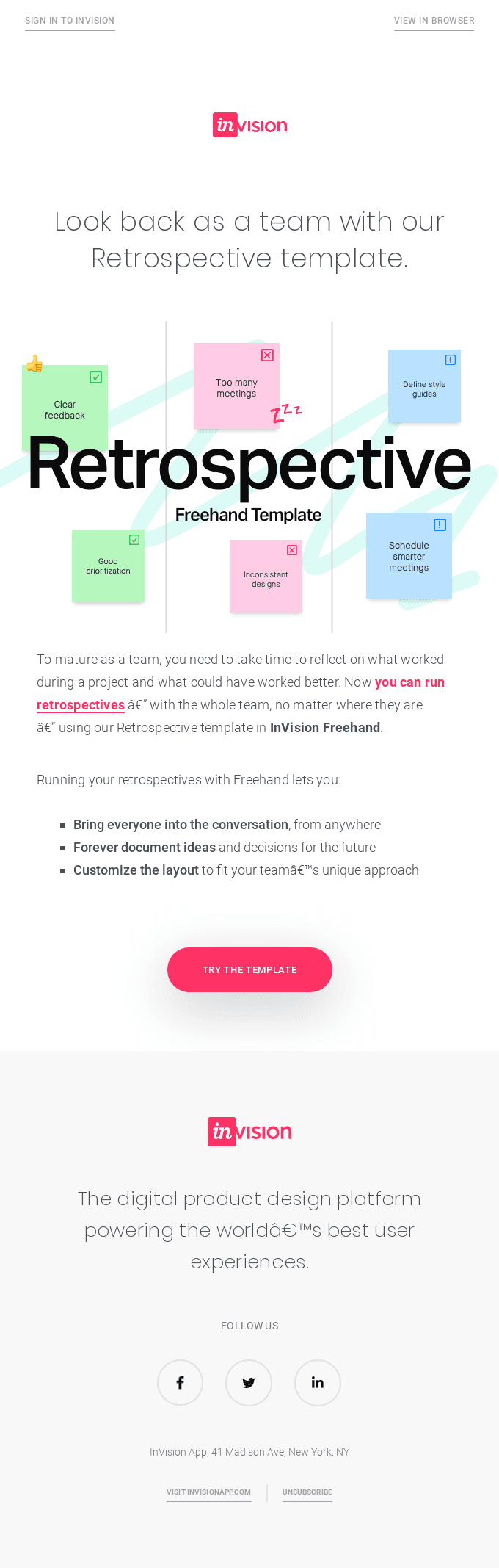 Run a retrospective with Freehand