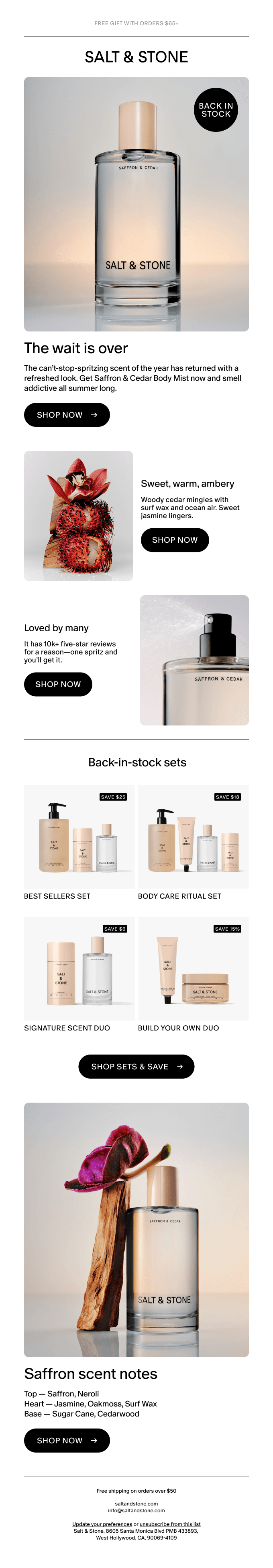 Saffron Body Mist is back ❤️🔥