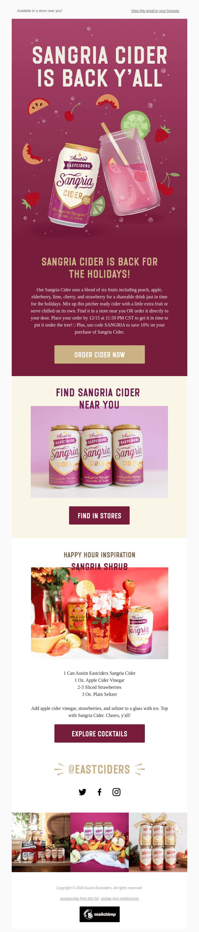 Sangria Is Back For The Holidays! ❄