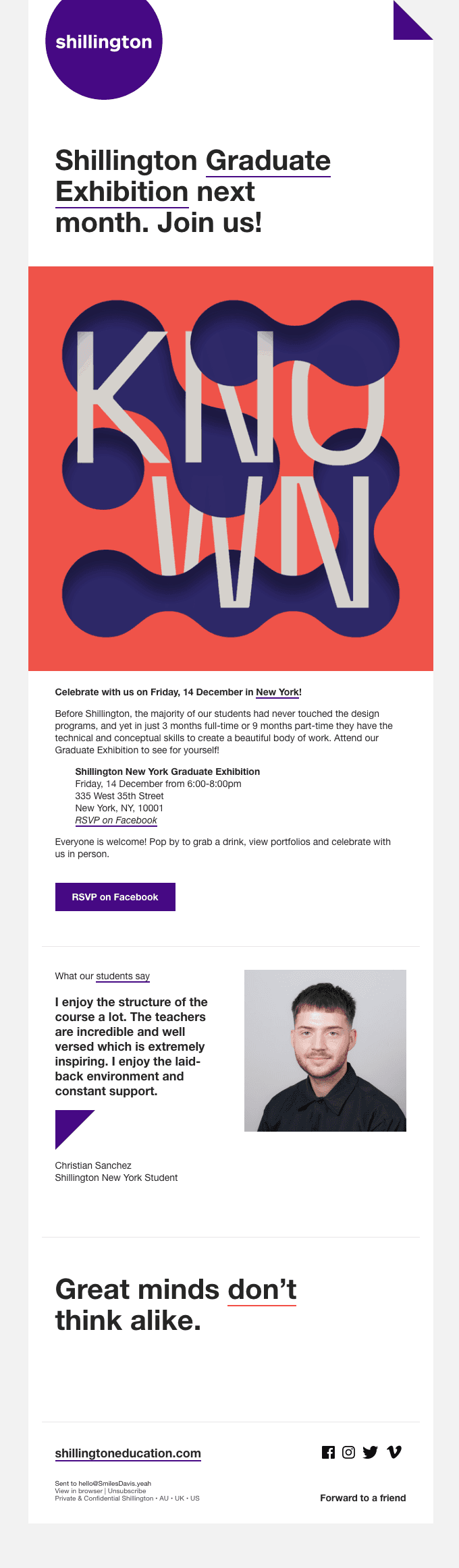 🎓️ Save the Date! Graduate Exhibition in December