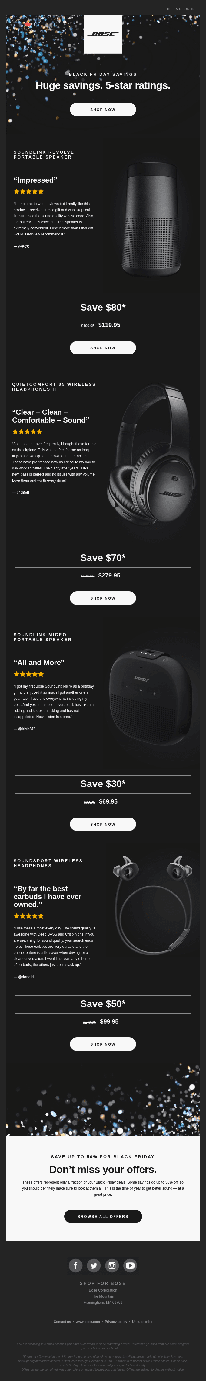 Save up to 50% on speakers and headphones | Black Friday is here