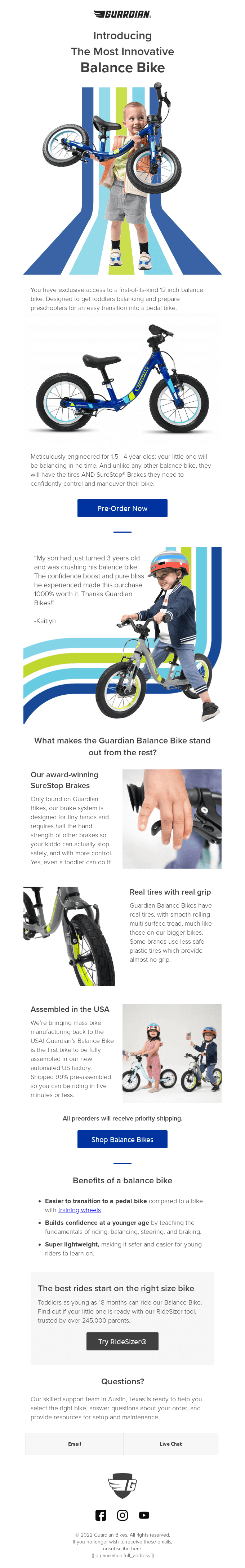 Say hello to Guardian’s Balance Bike