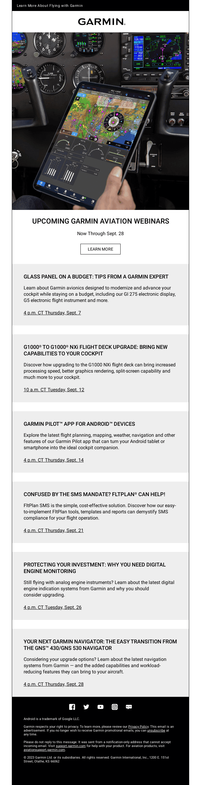 September Aviation Webinars: See What’s Coming