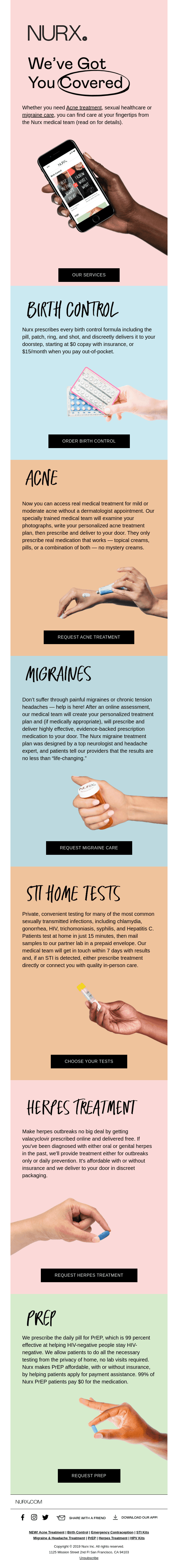 Sexual health, migraines, acne — our medical team is here for you
