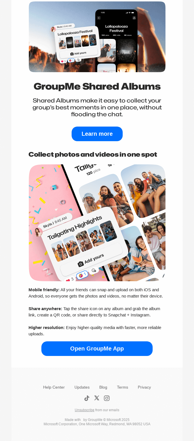 Shared Albums: The best way to collect photos from your GroupMe chat
