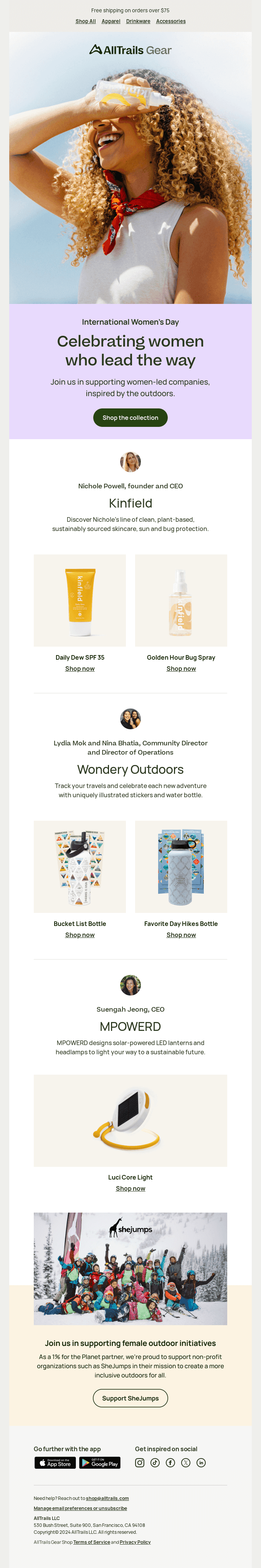 Shop our latest women-led gear collection