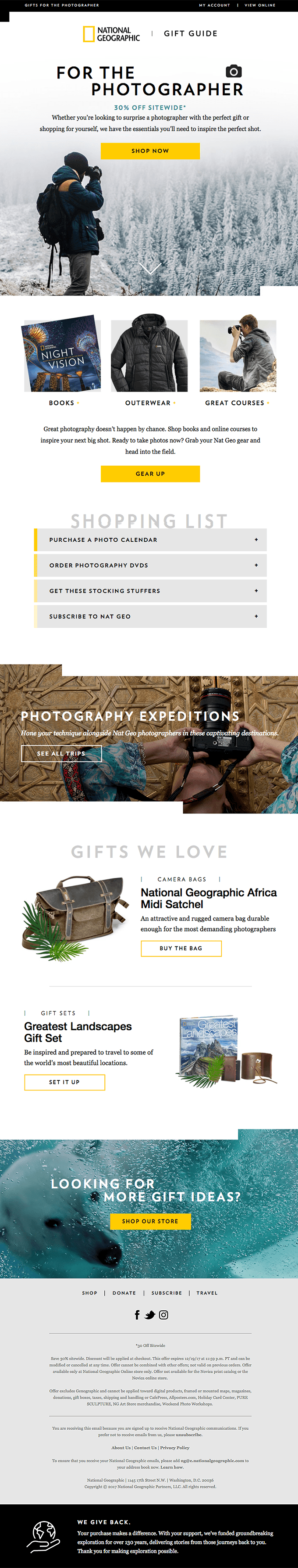 Shop our Photography Gift Guide and SAVE 30%
