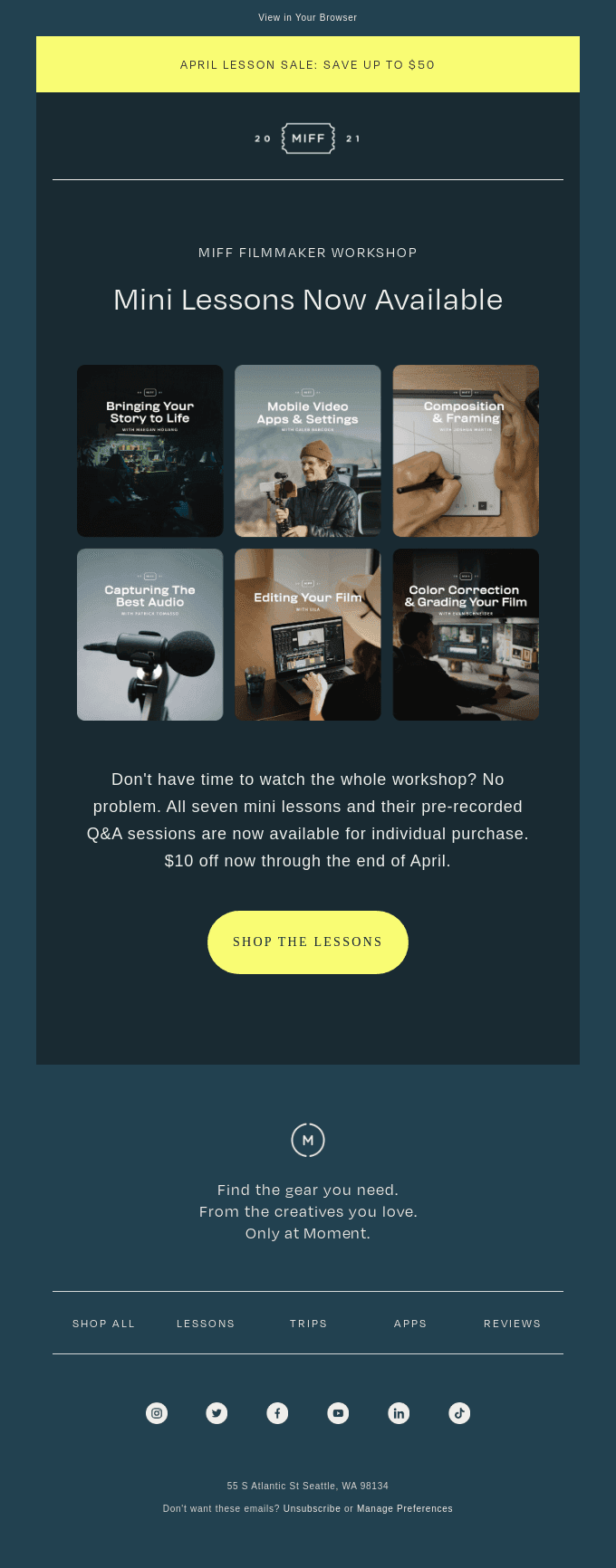 Short On Time? Try a MIFF Workshop Mini Lesson