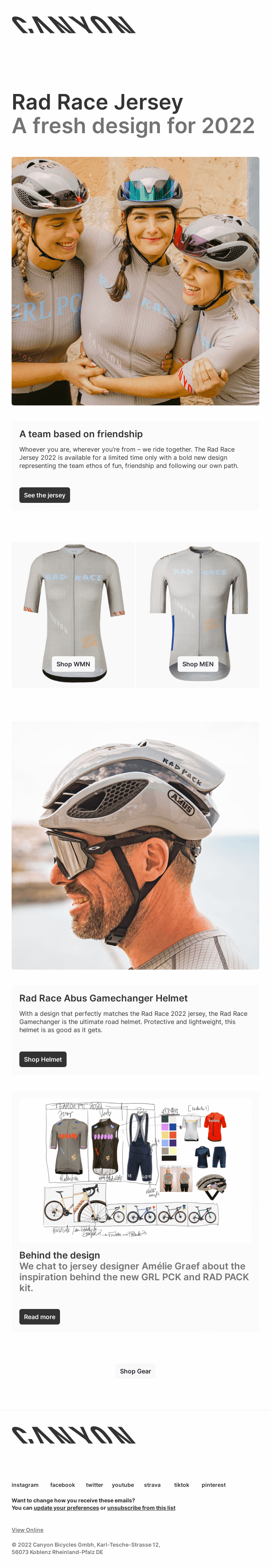 Show your support for Rad Race with the latest team jersey