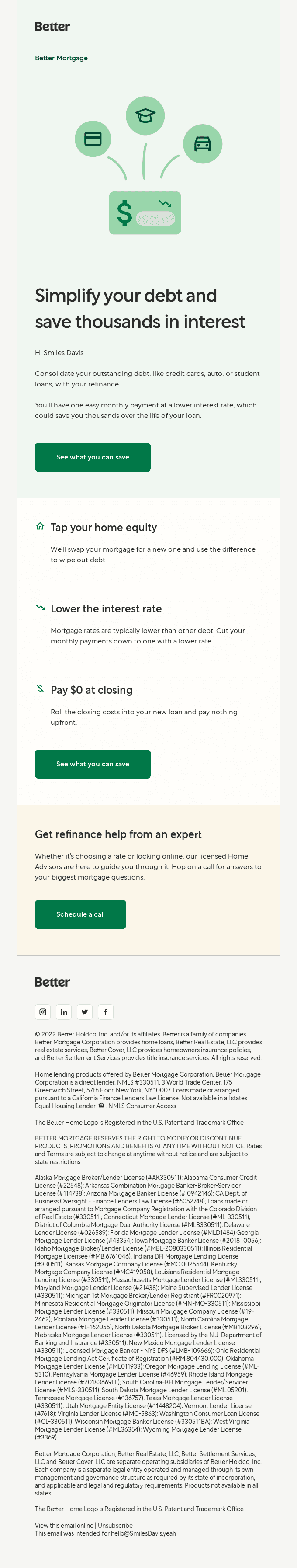 Shrink debt faster with your refinance