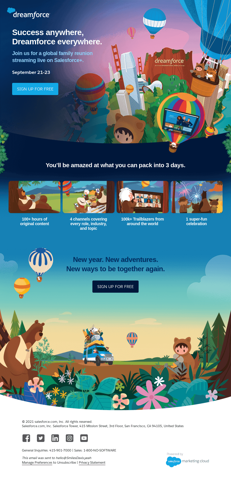 Sign up for Dreamforce now. Your front-row seat awaits.