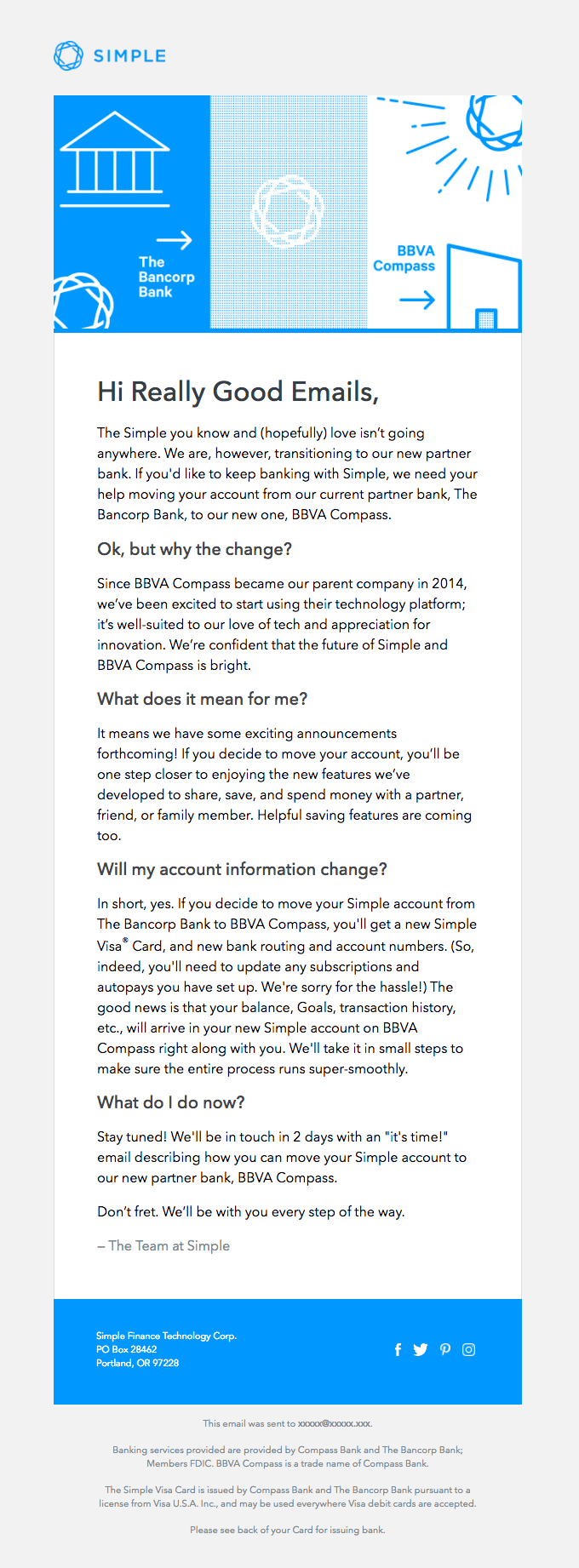 Simple + BBVA Compass: we’re moving!