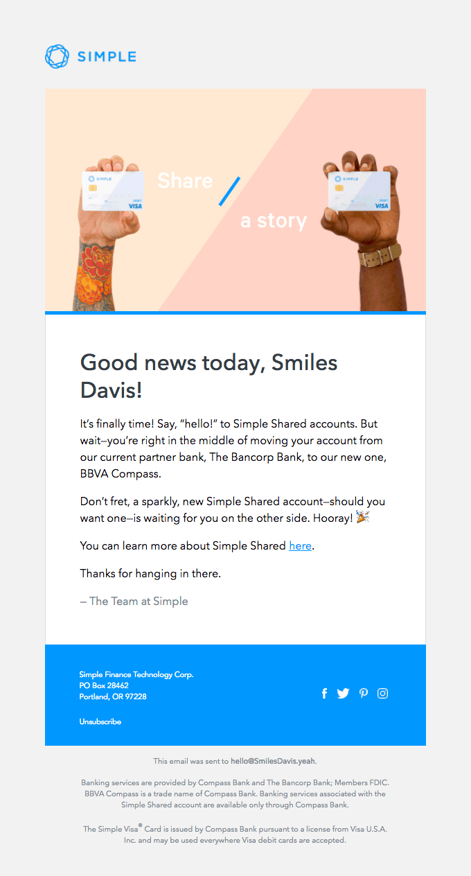 Simple Shared accounts… coming your way