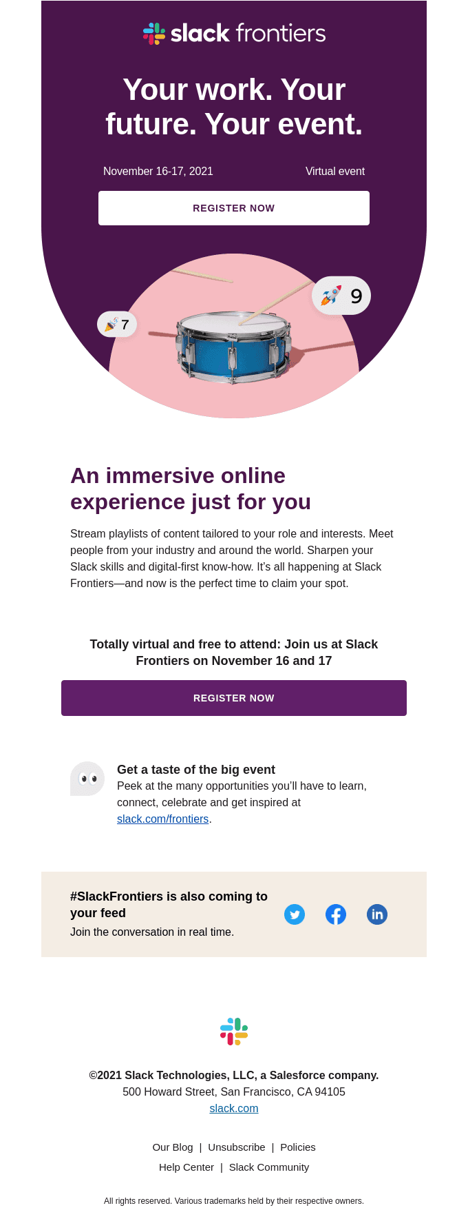 📣 Slack Frontiers registration is OPEN 📣