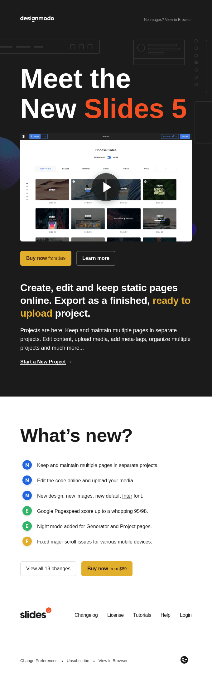 Slides 5 is Here! Create projects, edit the code online...