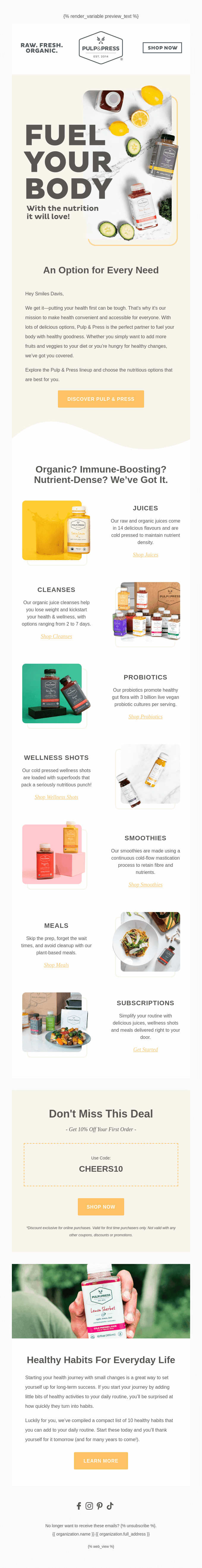 Smiles Davis, boost your wellness with juices, cleanses & more.